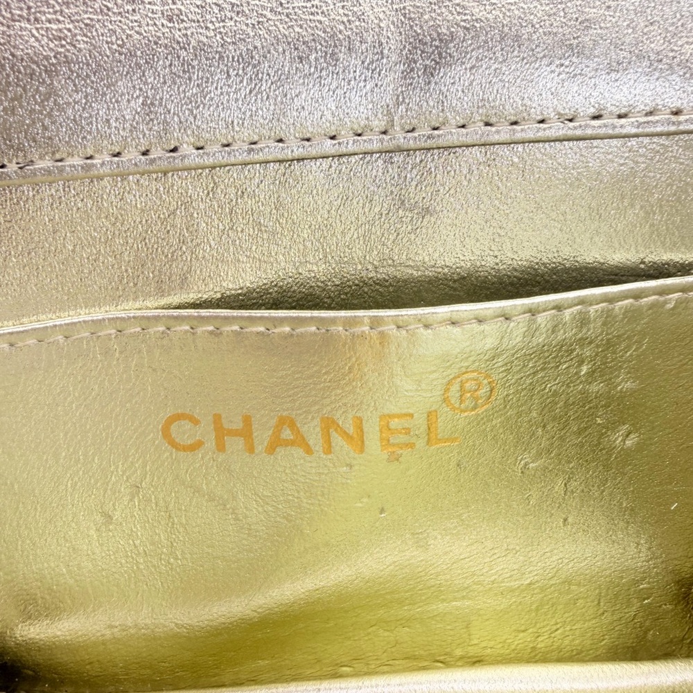 Chanel Vintage Metallic Quilted Mini Lambskin Flap Bag - Picture 12 of 15